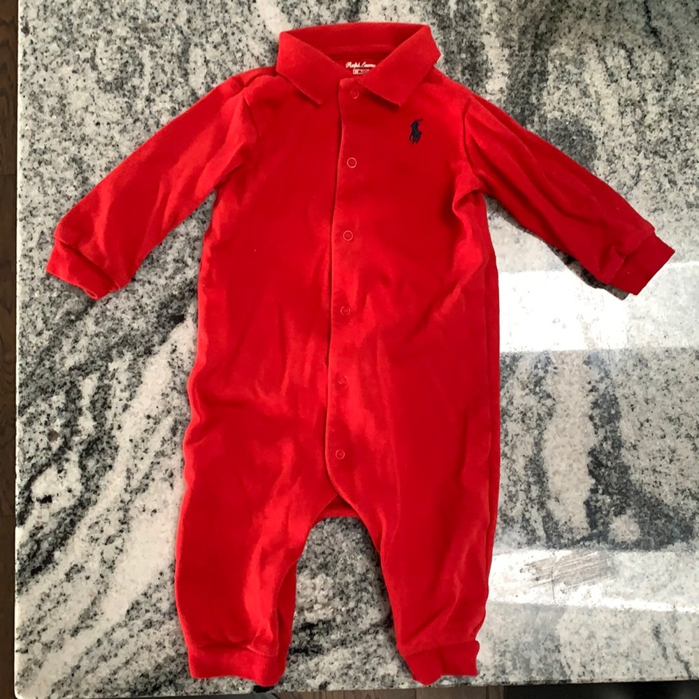 Ralph Lauren red 6 month onesie